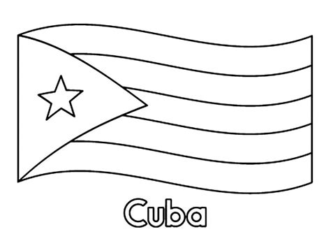 The National Flag of Cuba coloring page - Download, Print or Color Online for Free