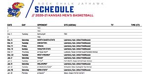 Kansas Basketball Schedule 2020-21 - 2020 21 Men S Basketball Schedule Kansas Christian College ...