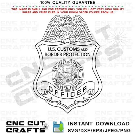 CBP Officer SVG Badge Customs and Border Protection Officer - Etsy