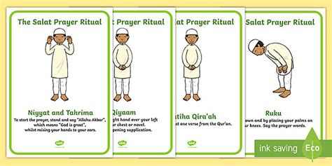 The Salat Ritual Sequencing - Islamic Prayer - Twinkl