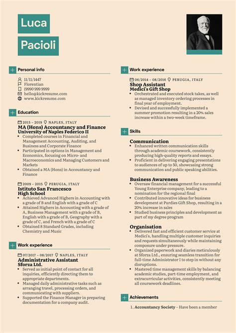 Student Accountant Resume Sample | Kickresume