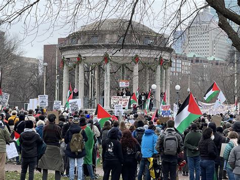 Pro-Palestine protest preceding me popping in the park : r/boston