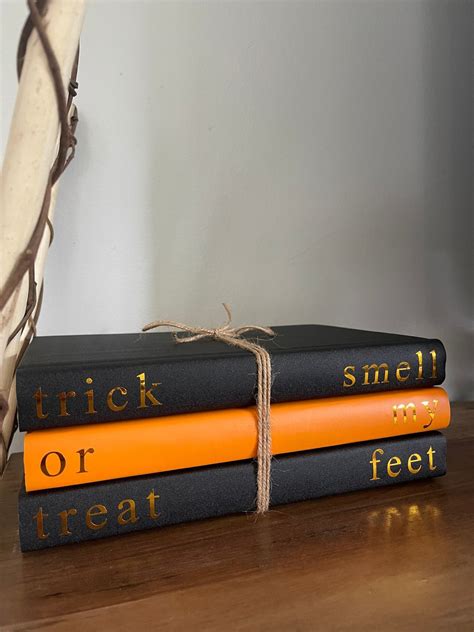 Halloween Book Stack Halloween Decor Halloween Book - Etsy