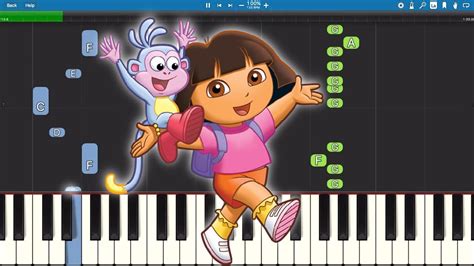 Dora The Explorer Theme Song - Piano Tutorial - YouTube