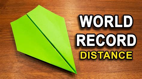 How To Make The WORLD RECORD PAPER AIRPLANE for Distance | Best paper plane, Make a paper ...