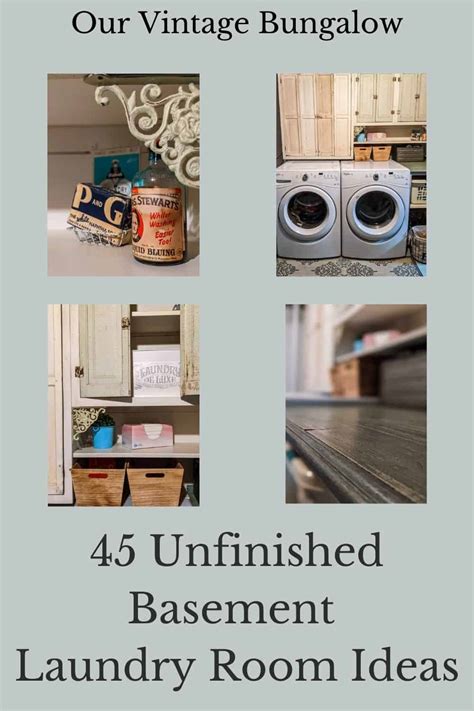 45 DIY Unfinished Basement Laundry Room Ideas - Our Vintage Bungalow