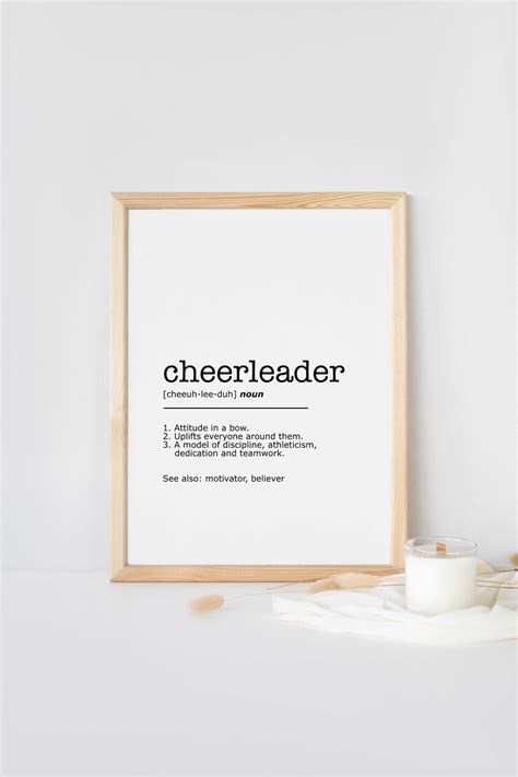 Cheerleader Definition Print Cheerleading Gift Wall Art - Etsy