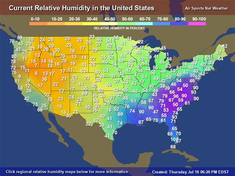 United States Humidity Map