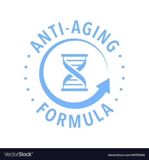 Anti aging formula cosmetics badge logo icon Vector Image