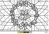 Ausmalbild Weihnachtskranz  Malen nach Zahlen Ausmalbilder Kostenlos sketch template