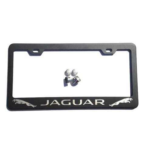 Jaguar Laser Engraved Black Coated Stainless Steel License Plate Frame | eBay