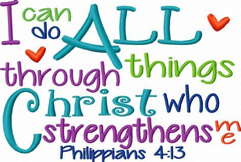 I can do all things through Christ Bible verse 7x5 10x6 Machine Embroidery Design INSTANT ...