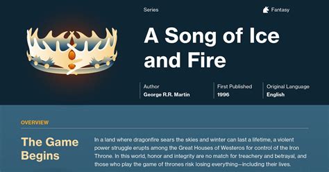 A Song of Ice and Fire (Series) Study Guide | Course Hero