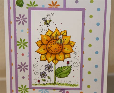 Crafty Girl 21!: Sunflower Birthday Card