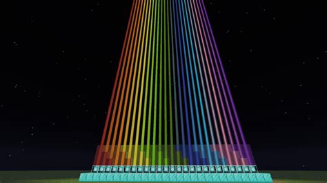 My rainbow beacon! : Minecraft