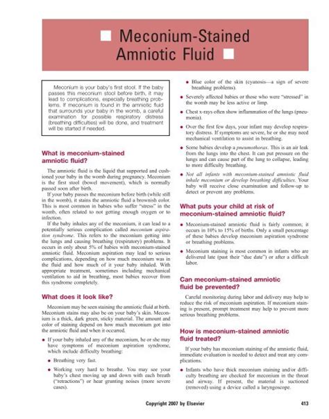 Meconium-Stained Amniotic Fluid - Impcna.com