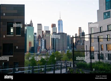 Manhattan New York Skyline view aerial Stock Photo - Alamy