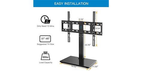 PERLESMITH Universal Swivel TV Stand