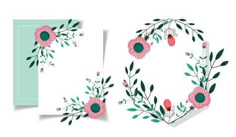 Floral greeting card template 1236601 Vector Art at Vecteezy