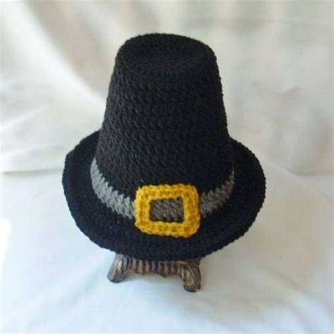 Pilgrim Hat Crochet Thanksgiving Hat Halloween Costume Hat - Etsy