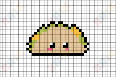 Taco Pixel Art | Pixel art, Minecraft pixel art, Lego art