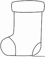 Stocking  Coloring Page Christmas sketch template