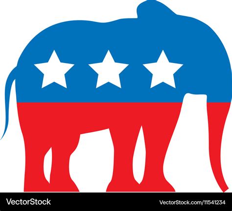 Republican party emblem isolated icon Royalty Free Vector