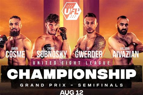 Championship grand prix semifinals feature at UFL 3 on Saturday night - MMA Underground