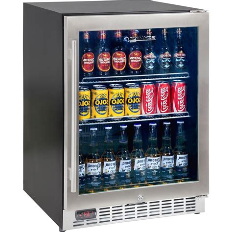 Glass Door Quiet Running Under Bench Bar Fridge Front Venting 150Litre Model YC150B