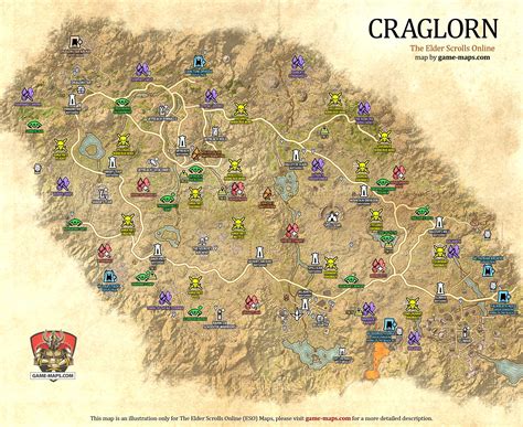 Craglorn Map - The Elder Scrolls Online | game-maps.com