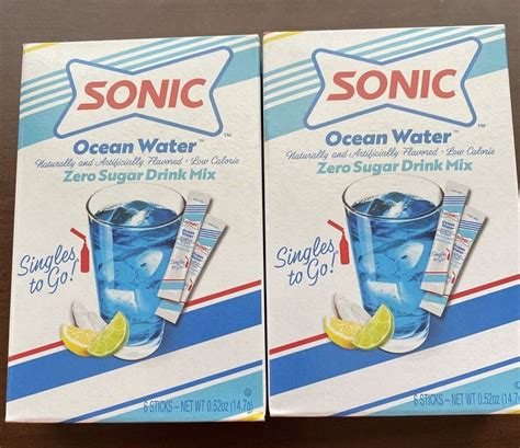 2 Sonic Ocean Water Packets Zero Sugar Drink Mix 72392306244 | eBay ...