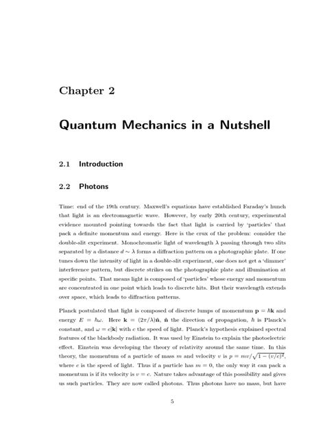 Quantum Mechanics in A Nutshell: 2.1 Photons | PDF | Wave Function ...