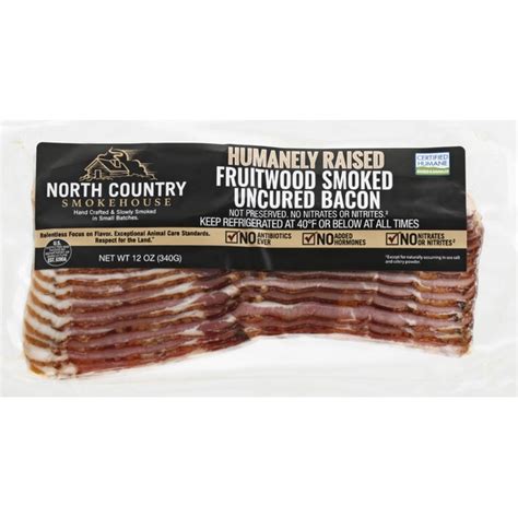 North Country Smokehouse Bacon, Fruitwood Smoked, Uncured, Humanely Raised (12 oz) - Instacart