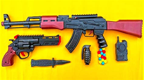 Soft Bullet AK47 Toy Gun Set Unboxing & Testing - YouTube