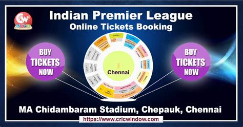 IPL MA Chidambaram Stadium Tickets 2023 - Cricwindow.com