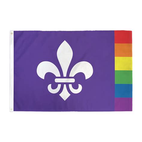 Fleur De Lis Rainbow Flag