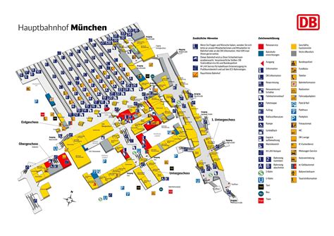 Munchen hbf map - Munich hbf platform map (Bavaria - Germany)