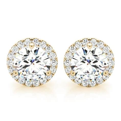 2.20 CT ROUND MOISSANITE FOREVER ONE & DIAMOND HALO EARRINGS » LKJewelry Designs - Moissanite ...