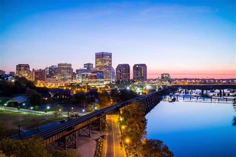 Downtown Richmond, Virginia Skyline Stock Photo - Image of travel, blue ...