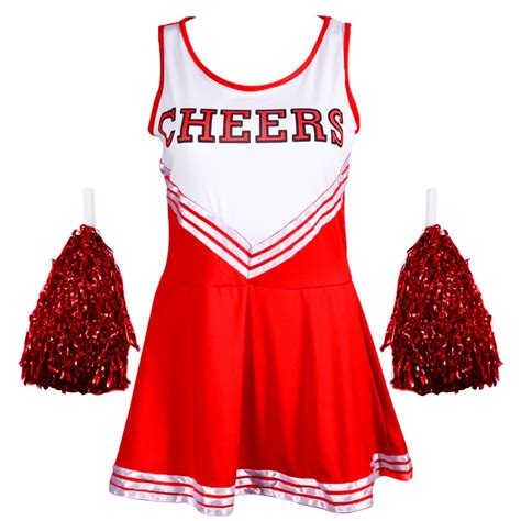 CHEERLEADER FANCY DRESS OUTFIT HIGH SCHOOL MUSICAL UNIFORM COSTUME ...