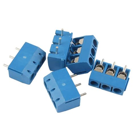 5 Pcs 3 Position PCB Mount Terminal Block Connector 16A-in Terminal ...