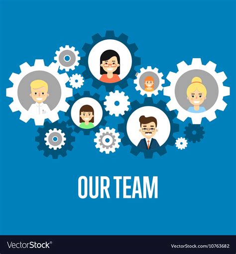 Our team banner teamwork concept Royalty Free Vector Image