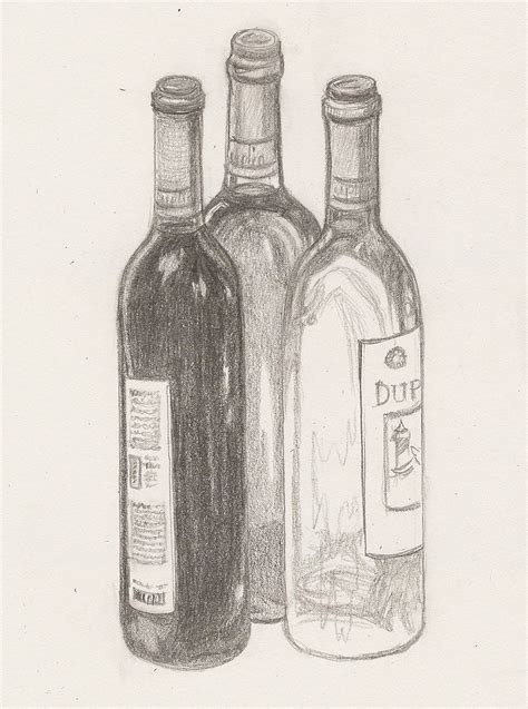 How To Draw A Wine Bottle In Pencil - Best Pictures and Decription ...