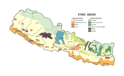 Large detailed ethnic groups map of Nepal - 1968 | Nepal | Asia ...