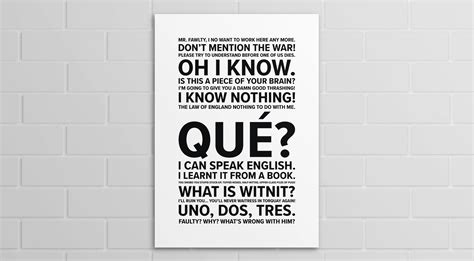 Fawlty Towers Quotes A5 A4 A3 Poster or Print - Etsy UK