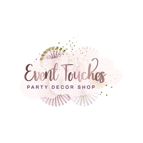 Party Logo Design Party Decor Logo Premade Event Logo Rose - Etsy