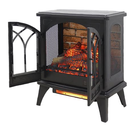 Danolaps 24"Electric Fireplace Heater,1500W Infrared Fireplace Stove 3D ...