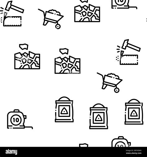 Bricklayer Industry Seamless Pattern Vector Stock Vector Image & Art ...