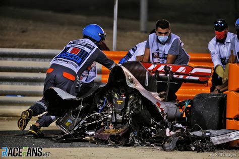 Romain Grosjean crash, Bahrain International Circuit, 2020 · RaceFans