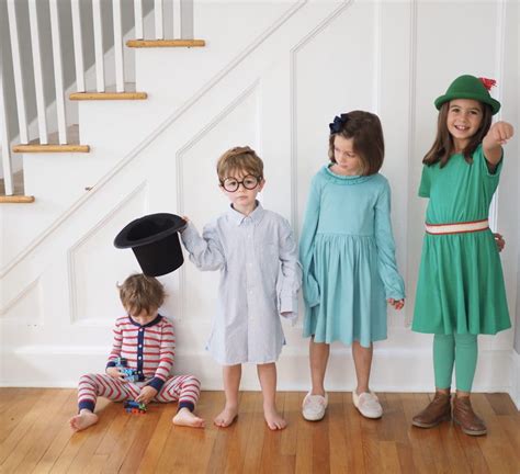 DIY Group Costume: Peter Pan, Wendy, Michael & John - The Chirping Moms